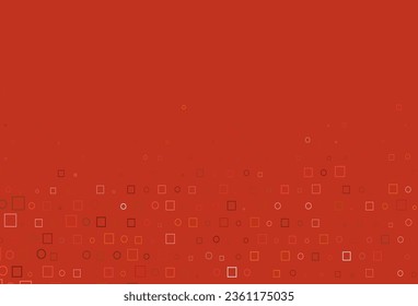 Light Yellow, Orange vector cover with circles, cubes. Colorful illustration with circles, squares in nature style. Design for posters, banners.