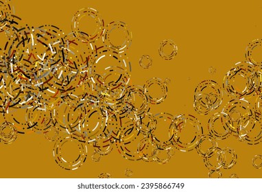 Light Yellow, Orange vector cover with spots. Abstract illustration with colored bubbles in nature style. Template for your brand book.