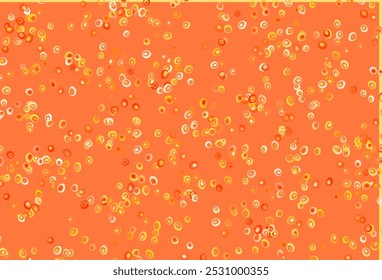 Light Yellow, Orange vector cover with spots. Modern abstract illustration with colorful water drops. Design for business adverts.