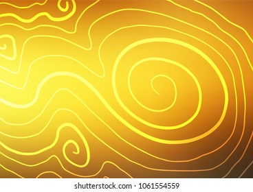 Light Yellow, Orange vector doodle blurred texture. An elegant bright illustration with lines in Natural style. Brand-new design for your business.