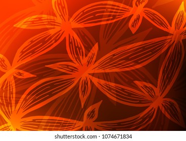 Light Yellow, Orange vector doodle blurred texture. Colorful illustration in abstract style with doodles and Zen tangles. A completely new template for your business design.