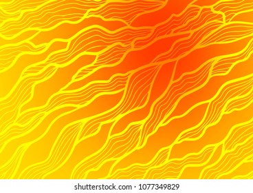 Light Yellow, Orange vector doodle blurred background. A vague abstract illustration with doodles in Indian style. A completely new template for your business design.