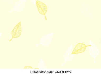 Light Yellow, Orange vector doodle cover. Sketchy doodles with colorful gradient leaves. New template for your business design.