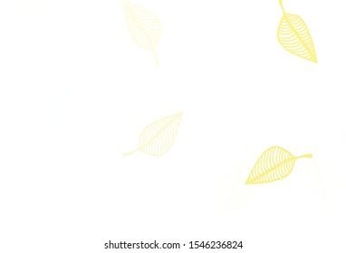 Light Yellow, Orange vector doodle cover. Sketchy doodles with colorful gradient leaves. New template for your business design.