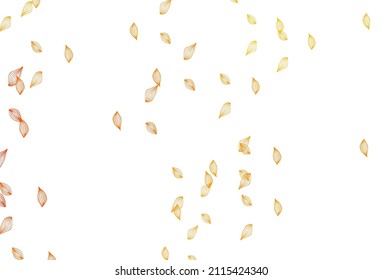 Hellgelbe, orangefarbene Vektor-Doodle-Abdeckung. Farbige abstrakte Illustration mit Blättern im Doodle-Stil. Muster für das Markenbuch.