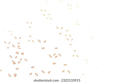 Light Yellow, Orange vector doodle template. Doodle illustration of leaves in Origami style with gradient. Brand new design for your business.