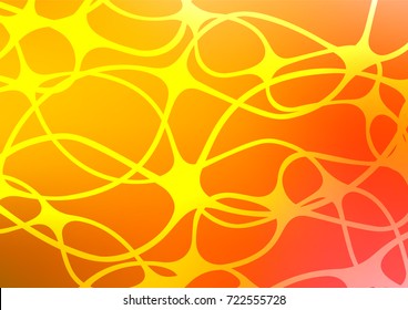Light Yellow, Orange vector doodle blurred pattern. Doodles on blurred abstract background with gradient. Hand painted design for web, leaflet, textile.