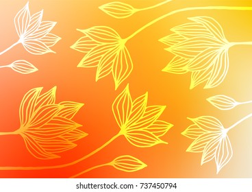 Light Yellow, Orange vector doodle blurred template. A completely new color illustration in doodle style. The pattern can be used for heads of websites and designs.