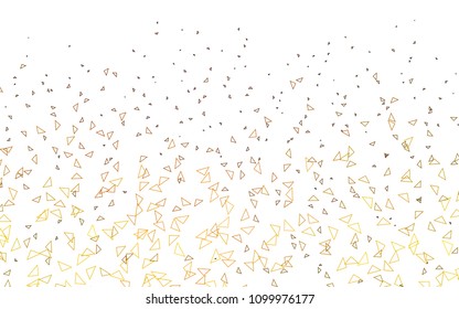 Light Yellow, Orange vector geometric simple minimalistic background, which consist of triangles on white background. Triangular pattern with gradient for your business design. 