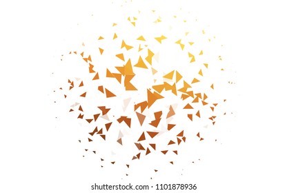 Light Yellow, Orange vector geometric simple minimalistic background, which consist of triangles on white background. Triangular pattern with gradient for your business design. 