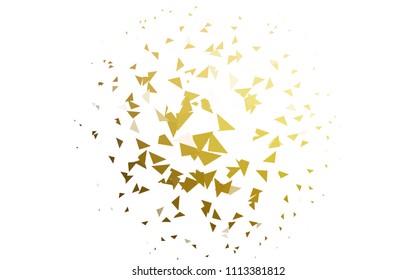 Light Yellow, Orange vector geometric simple minimalistic background, which consist of triangles on white background. Triangular pattern with gradient for your business design. 