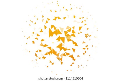 Light Yellow, Orange vector geometric simple minimalistic background, which consist of triangles on white background. Triangular pattern with gradient for your business design. 