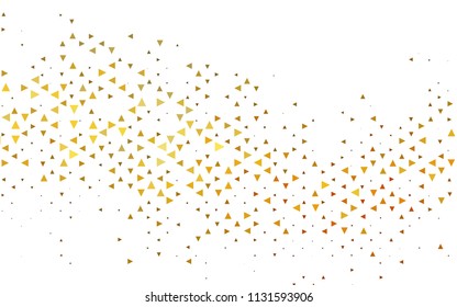 Light Yellow, Orange vector geometric simple minimalistic background, which consist of triangles on white background. Triangular pattern with gradient for your business design. 
