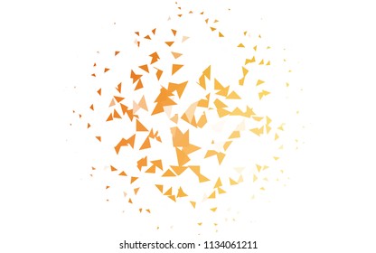 Light Yellow, Orange vector geometric simple minimalistic background, which consist of triangles on white background. Triangular pattern with gradient for your business design. 