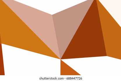 Light Yellow, Orange vector geometric simple minimalistic background, which consist of triangles on white background. Triangular pattern with gradient for your business design. 