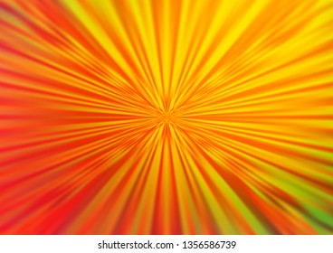 Light Yellow, Orange vector glossy bokeh pattern. An elegant bright illustration with gradient. A completely new template for your design.