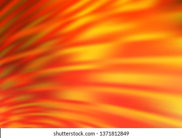Light Yellow, Orange vector glossy bokeh pattern. Modern geometrical abstract illustration with gradient. The best blurred design for your business.