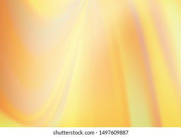 Light Yellow, Orange vector glossy bokeh pattern. A vague abstract illustration with gradient. A completely new design for your business.