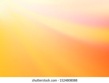 Light Yellow, Orange vector glossy abstract background. Creative illustration in halftone style with gradient. A new texture for your design.
