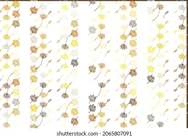 Light Yellow, Orange vector hand painted texture. Pattern with gradient colorful leaves in natural style. Brand new style for your business design.
