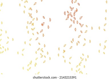 Amarillo claro, naranja vectorial de fondo pintado a mano. Ilustración decorativa con hojas coloridas abstractas. Diseño completamente nuevo para su negocio.