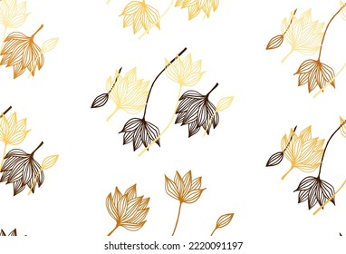 Textura pintada a mano con vectores de color amarillo claro y naranja. Hojas abstractas con gradiente en un fondo simple. Una nueva textura para tu diseño.