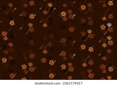 Light Yellow, Orange vector hand painted background. Glitter abstract illustration with leaves. The best blurred design for your business.
