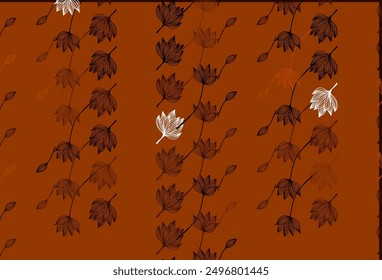 Light Yellow, Orange vector hand painted texture. Brand new colorful illustration in modern style with leaves. Completely new design for your business.
