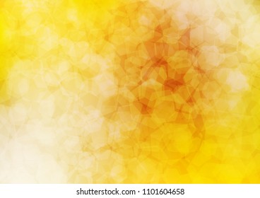 Light Yellow, Orange vector hexagon mosaic template. An elegant bright illustration with gradient. Brand new style for your business design.