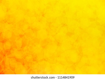 Light Yellow, Orange vector hexagon mosaic background. A vague abstract illustration with gradient. The completely new template can be used for your brand book.