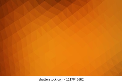 Light Yellow, Orange vector hexagon mosaic cover. Shining colored illustration in a Brand new style. Brand new design for your business.