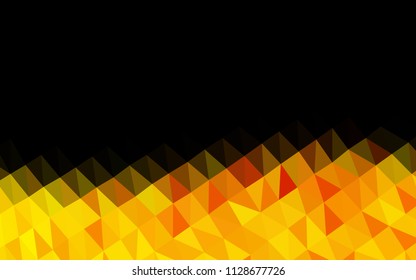 Light Yellow, Orange vector hexagon mosaic texture. Creative geometric illustration in Origami style with gradient. Brand new design for your business.
