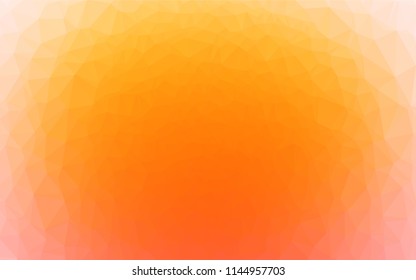 Light Yellow, Orange vector hexagon mosaic texture. A sample with polygonal shapes. A completely new design for your business.