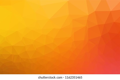 Light Yellow, Orange vector hexagon mosaic template. Shining colored illustration in a Brand new style. Brand new design for your business.