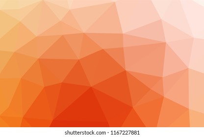 Light Yellow, Orange vector hexagon mosaic texture. A sample with polygonal shapes. A completely new template for your business design.