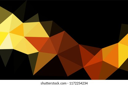 Light Yellow, Orange vector hexagon mosaic cover. Colorful abstract illustration with gradient. Brand new style for your business design.