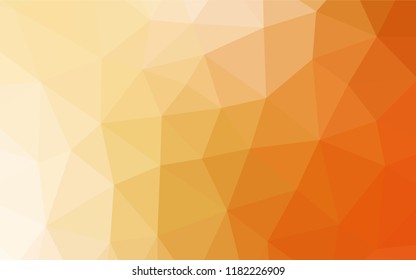 Light Yellow, Orange vector hexagon mosaic cover. A vague abstract illustration with gradient. The best triangular design for your business.
