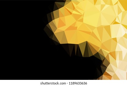 Light Yellow, Orange vector hexagon mosaic cover. Glitter abstract illustration with an elegant design. The completely new template can be used for your brand book.