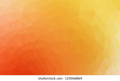 Light Yellow, Orange vector hexagon mosaic template. Shining colored illustration in a Brand new style. A completely new design for your business.