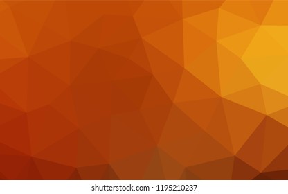 Light Yellow, Orange vector hexagon mosaic texture. Modern geometrical abstract illustration with gradient. The polygonal design can be used for your web site.