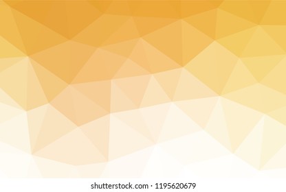 Light Yellow, Orange vector hexagon mosaic cover. Colorful illustration in abstract style with gradient. The elegant pattern can be used as part of a brand book.