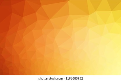 Light Yellow, Orange vector hexagon mosaic template. A completely new color illustration in a vague style. The template can be used as a background for cell phones.