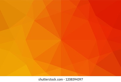 Light Yellow, Orange vector hexagon mosaic texture. A vague abstract illustration with gradient. The template can be used as a background for cell phones.