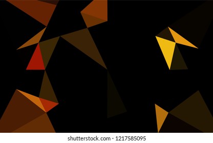 Light Yellow, Orange vector hexagon mosaic texture. Glitter abstract illustration with an elegant design. The best triangular design for your business.