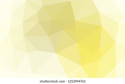 Light Yellow, Orange vector hexagon mosaic cover. An elegant bright illustration with gradient. The best triangular design for your business.
