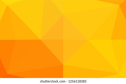Light Yellow, Orange vector hexagon mosaic template. A completely new color illustration in a vague style. The polygonal design can be used for your web site.
