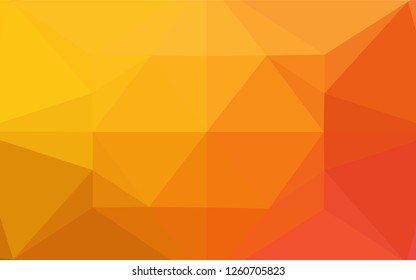 Light Yellow, Orange vector hexagon mosaic template. A sample with polygonal shapes. Brand new style for your business design.