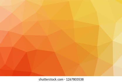 Light Yellow, Orange vector hexagon mosaic texture. Modern geometrical abstract illustration with gradient. The textured pattern can be used for background.