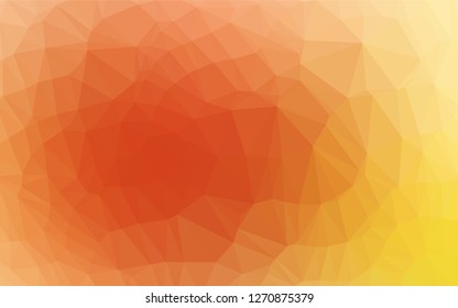 Light Yellow, Orange vector hexagon mosaic texture. Colorful illustration in abstract style with gradient. The template can be used as a background for cell phones.