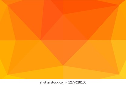 Light Yellow, Orange vector hexagon mosaic cover. Shining colored illustration in a Brand new style. The polygonal design can be used for your web site.